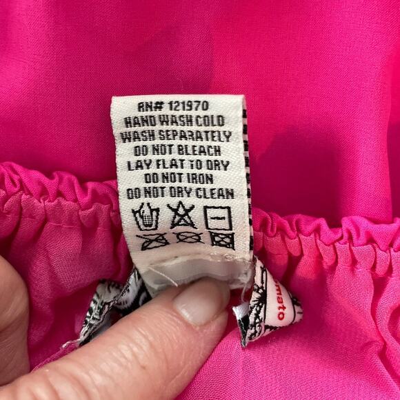 A. CALIN By Flying Tomato Pink Elasticized Crop Top Large NWOT - Picture 7 of 7